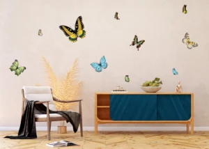 Samolepka na zeď Variace Barevných Motýlů | 65 x 85 cm | F 1069 - Obrázek 3