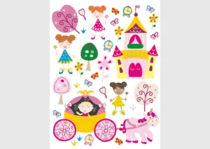 Wall Stickers Princess in a Fairy Tale | 65 x 85 cm | K 0806