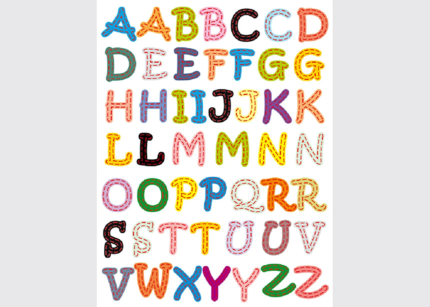 K_0810-1-1.webp Dětská samolepka na zeď Abeceda | 65 x 85 cm | DK 0810 - Obrázek 1