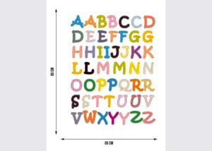 Dětská samolepka na zeď Abeceda | 65 x 85 cm | DK 0810 - Obrázek 4