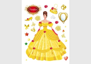 Wall Stickers Princess in Dress | 65 x 85 cm | K 0820