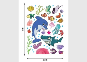 Dětská samolepka na zeď Mořský Život | 42.5 x 65 cm | K 0823 - Obrázek 4