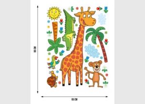 Dětská samolepka na zeď Zvířátka v Africe | 65 x 85 cm | K 1043 - Obrázek 4