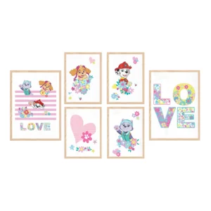 Sada oboustranných plakátů Tlapková Patrola | 2 x A3, 4 x A4 | P6 351413