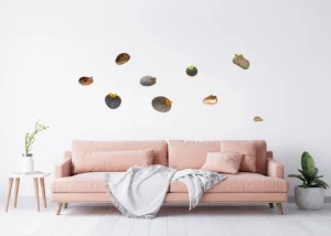 Samolepka na zeď Kameny s Motýly | 42.5 x 65 cm | SM 3436 - Obrázek 2