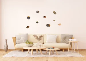 Samolepka na zeď Kameny s Motýly | 42.5 x 65 cm | SM 3436 - Obrázek 3