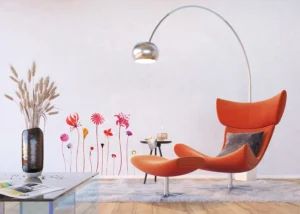 Wall Stickers Red Flowers, 42,5 x 65 cm, SM 3438 - Image 4