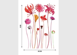 Wall Stickers Red Flowers, 42,5 x 65 cm, SM 3438 - Image 5