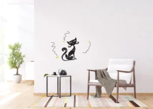 Samolepka na zeď Černá Kočka | 42.5 x 65 cm | SM 3439 - Obrázek 2