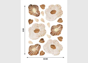 Wall Stickers Wooden Flowers | 42.5 x 65 cm | SM 3445 - Image 5