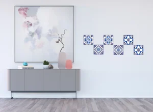 Wall Stickers Blue Tiles Pattern, 42,5 x 65 cm, SM 3448 - Image 4