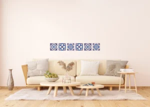 Wall Stickers Blue Tiles Pattern, 42,5 x 65 cm, SM 3448 - Image 2