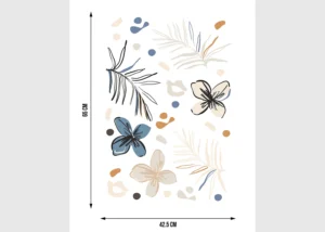 Samolepka na zeď Vektorové květiny | 42.5 x 65 cm | SM 3451 - Obrázek 3