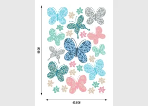 Samolepka na zeď Barevní motýli | 42.5 x 65 cm | SM 3459 - Obrázek 3