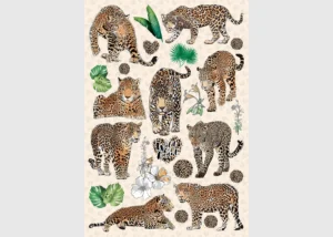 Samolepka na zeď Safari levharti | 42.5 x 65 cm | SM 3463