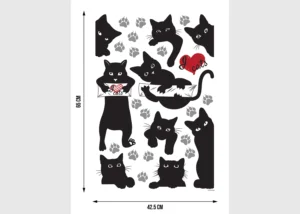 Wall Stickers Black Cats | 42.5 x 65 cm | SM 3465 - Obrázek 3