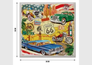 Samolepka na zeď USA Auto Moto Mix | 30 x 30 cm | SS 3850 - Obrázek 3