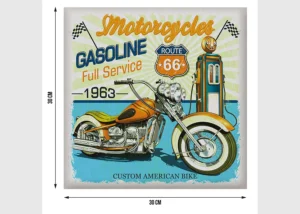 Samolepka na zeď USA Motorka | 30 x 30 cm | SS 3851 - Obrázek 3