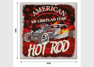 Wall Stickers USA Hot Rod, 30 x 30 cm, SS 3852 - Image 3
