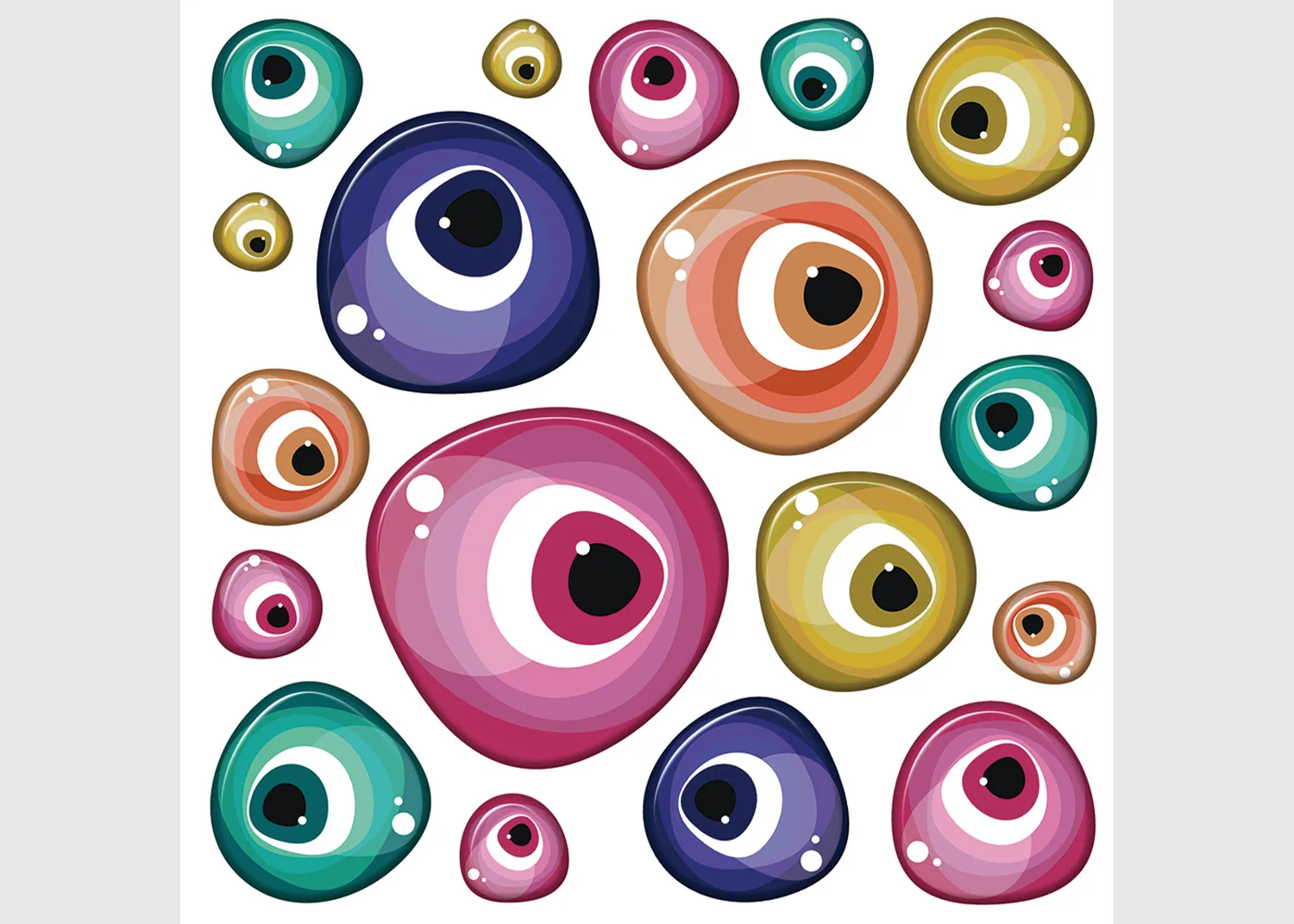 SS_3856-1.webp Wall Stickers Vivid Eye Stones | 30 x 30 cm | SS 3856 - Obrázek 1