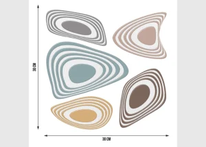 Samolepka na zeď Abstraktní Barvy | 30 x 30 cm | SS 3857 - Obrázek 4