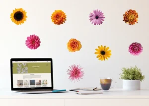 Wall Stickers Flowers, 30 x 30 cm, SS 3861 - Obrázek 2