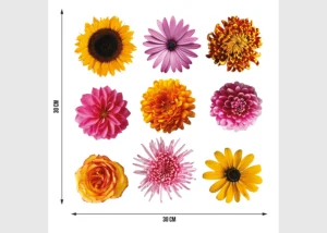 Samolepka na zeď Květiny | 30 x 30 cm | SS 3861 - Obrázek 3