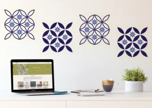 Samolepka na zeď Blue Tiles | 30 x 30 cm | SS 3862 - Obrázek 2