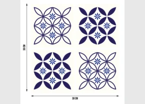 Samolepka na zeď Blue Tiles | 30 x 30 cm | SS 3862 - Obrázek 3