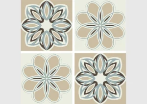 Samolepka na zeď Flower Tiles | 30 x 30 cm | SS 3864