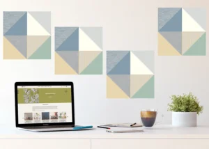 Samolepka na zeď Geometric Tiles | 30 x 30 cm | SS 3865 - Obrázek 2