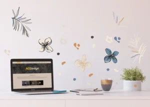 Wall Stickers Vector Graphic Florals, 30 x 30 cm, SS 3867 - Image 2