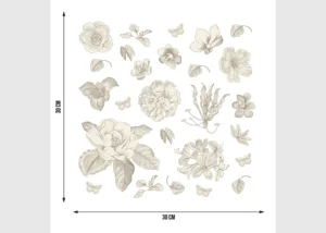 Wall Stickers Graphic Florals, 30 x 30 cm, SS 3869 - Obrázek 3