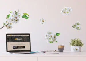 Wall Stickers Apple Blossom, 30 x 30 cm, SS 3871 - Image 2