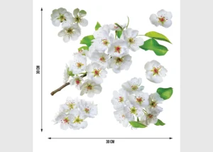 Wall Stickers Apple Blossom, 30 x 30 cm, SS 3871 - Image 3