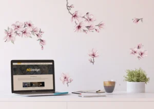 Samolepka na zeď Květ Magnólie | 30 x 30 cm | SS 3873 - Obrázek 2