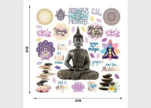 Wall Stickers Buddha, 30 x 30 cm, SS 3885 - Image 3