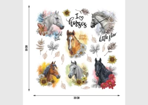 Wall Stickers Horses, 30 x 30 cm, SS 3887 - Obrázek 3