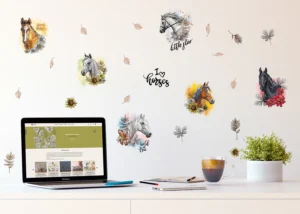 Wall Stickers Horses, 30 x 30 cm, SS 3887 - Obrázek 2