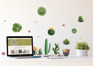 Samolepka na zeď Kaktus | 30 x 30 cm | SS 3895 - Obrázek 2