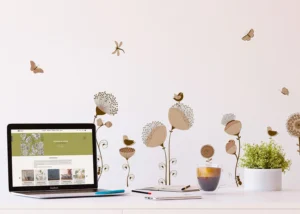 Samolepka na zeď Jednoduché Květiny | 30 x 30 cm | SS 3899 - Obrázek 2