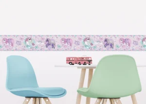 Dětská samolepící bordura na zeď Jednorožec | 5 m x 13.8 cm | WBD 8025 - Obrázek 3
