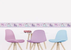 Dětská samolepící bordura na zeď Jednorožec | 5 m x 13.8 cm | WBD 8025 - Obrázek 2