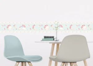 Dětská samolepící bordura na zeď Modrý Akvarelový Měsíc | 5 m x 13.8 cm | WBD 8047 - Obrázek 3