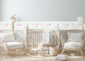 Dětská samolepící bordura na zeď Modrý Akvarelový Měsíc | 5 m x 13.8 cm | WBD 8047 - Obrázek 2