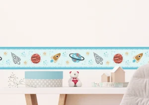 Wall Border Cyan Cosmos | 5 m x 13.8 cm | WBD 8055 - Obrázek 4