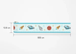 Wall Border Cyan Cosmos | 5 m x 13.8 cm | WBD 8055 - Obrázek 6