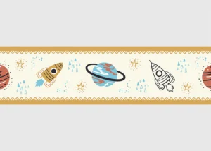 Wall Border Light Yellow Cosmos | 5 m x 13.8 cm | WBD 8057