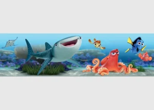 Dětská samolepící bordura na zeď Disney Hledá se Nemo | 5 m x 9.7 cm | WBD 8084