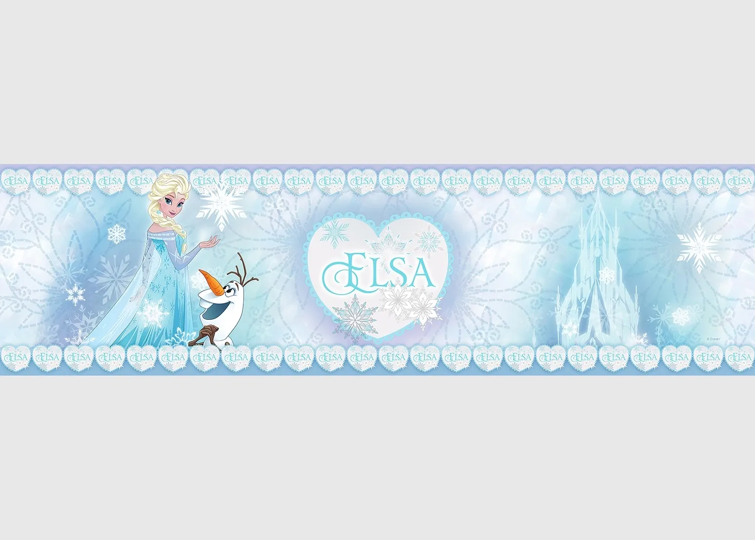 WBD_8088 Wall Border Disney Frozen Elsa and Olaf | 5 m x 14 cm | WBD 8088 - Image 1